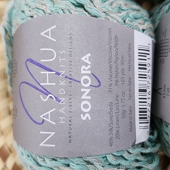 Nashua Handknits Sonora Seaform Green 721Yards 46% Silk Linen Blend Yarn - Picture 3 of 5